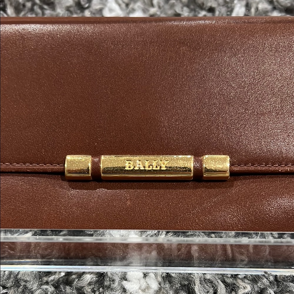 EUC Authentic Vintage Bally Dolce Brandy Calf Long Wallet - Picture 2 of 16
